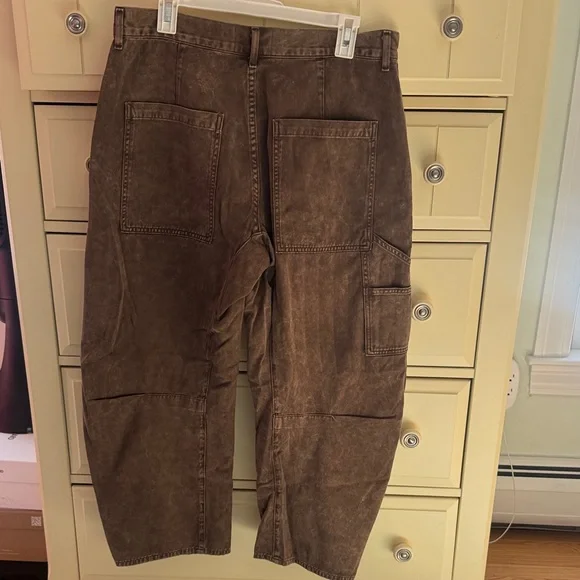Citizens Of Humanity Dark Brown Barrel Cargo Pants - Picture 3 of 5